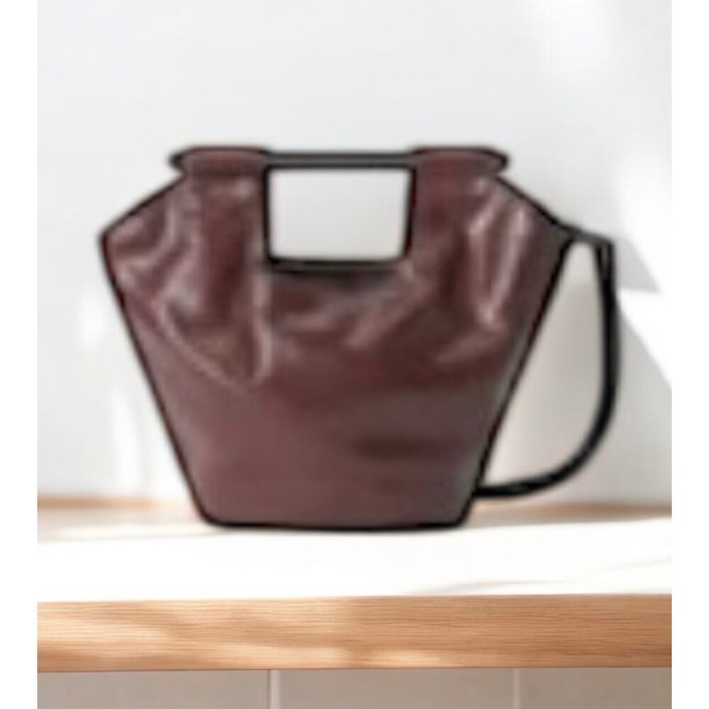 NWT STAUD MAR Leather Snake Embossed Mini Bucket Bag - Picture 7 of 7